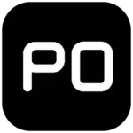 Potatso 在 App Store 里的图标,黑色圆角方块上两个白色字母 PO